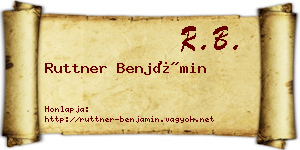 Ruttner Benjámin névjegykártya